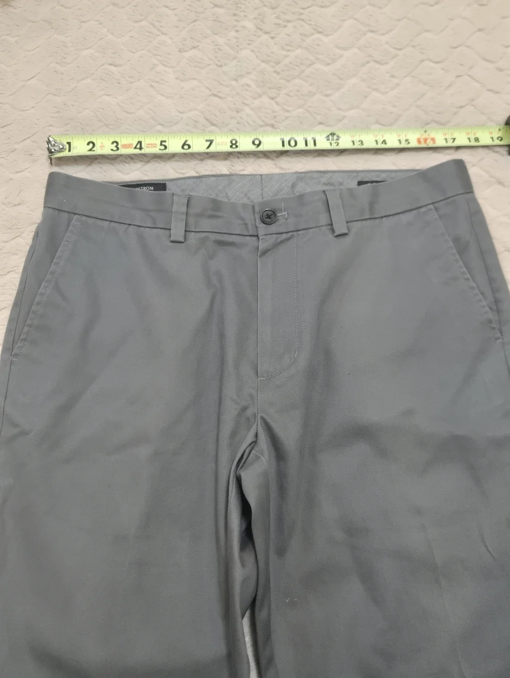Nordstrom Men's Shop Gray Straight Fit Smartcare Wrinkle-Free Pants, 34x30